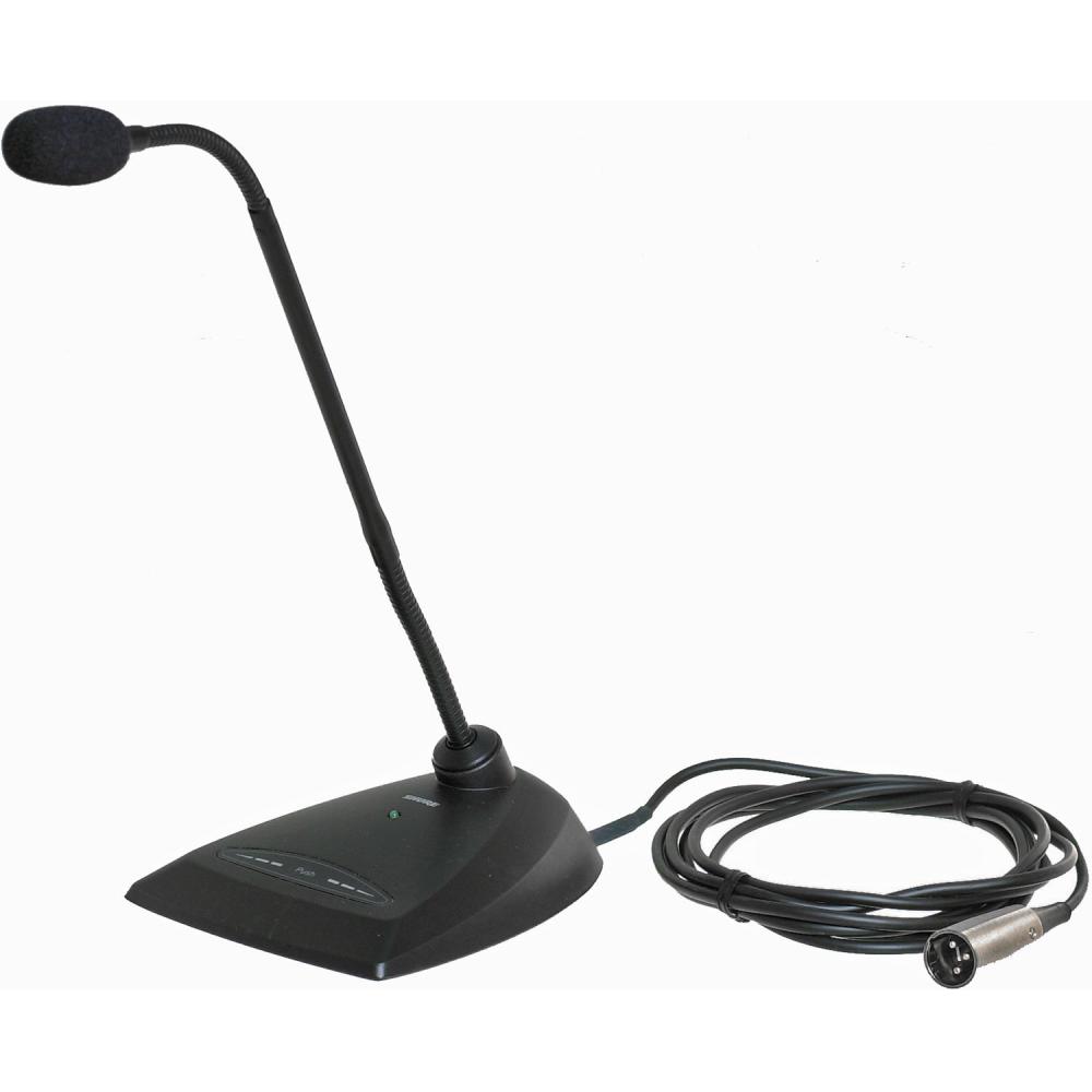 SHURE MX412D-N MICROFONO A COLLO D'OCA 12" CON BASE D'APPOGGIO E TASTO MUTE