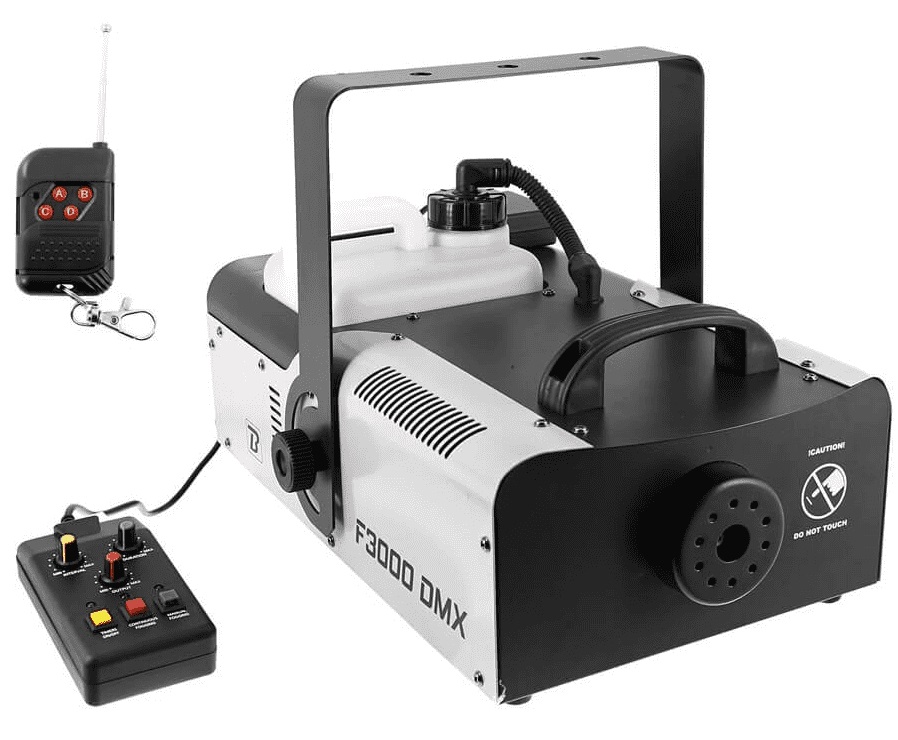 BOOMTONE DJ F3000 DMX MACCHINA DEL FUMO 3000 WATT CON TELECOMANDO WIRELESS + TELECOMANDO CABLATO + DMX