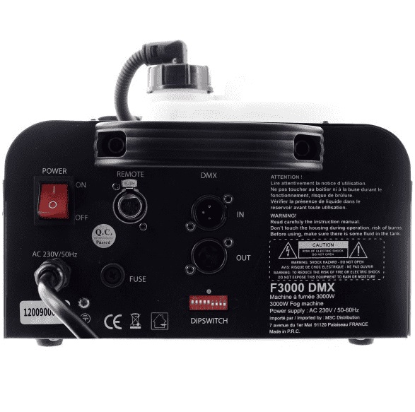 BOOMTONE DJ F3000 DMX MACCHINA DEL FUMO 3000 WATT CON TELECOMANDO WIRELESS + TELECOMANDO CABLATO + DMX