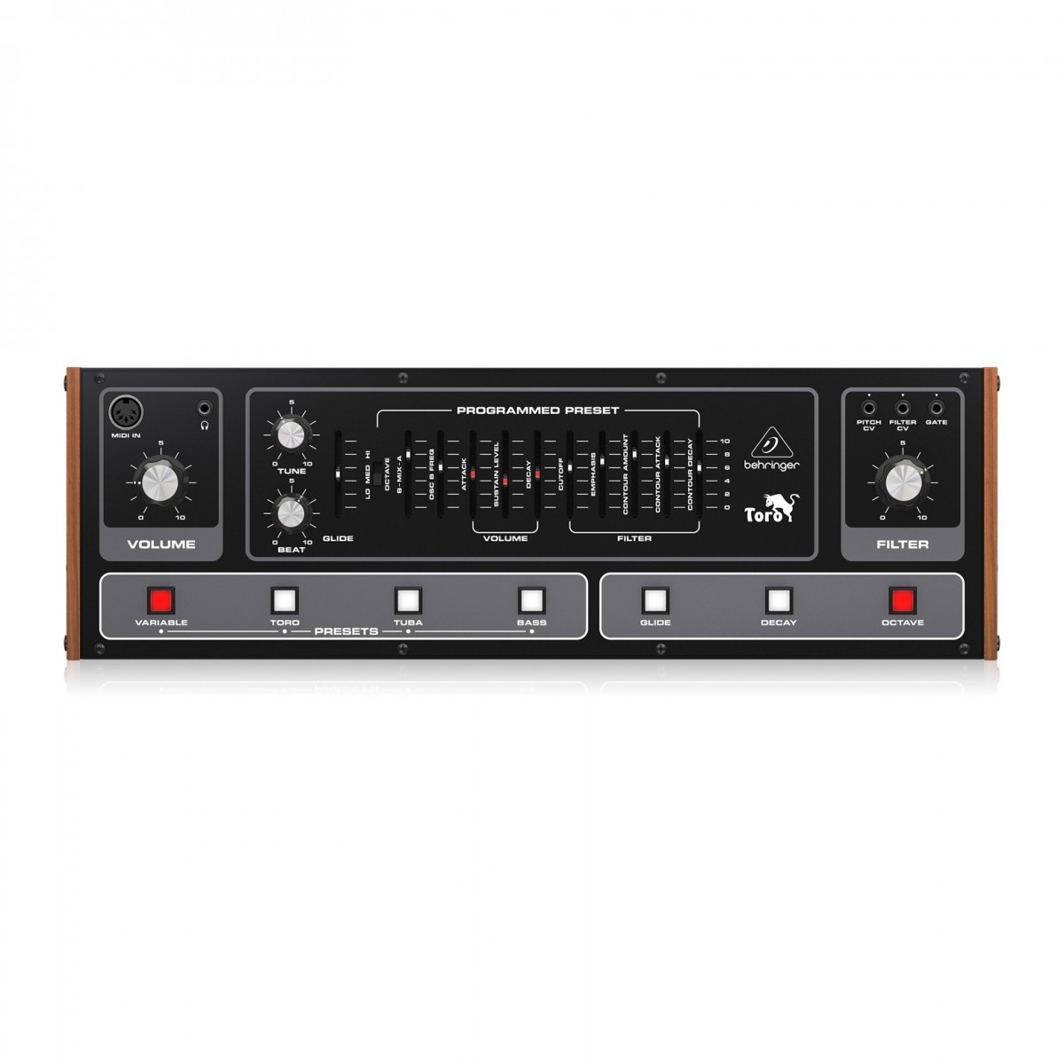 BEHRINGER TORO SINTETIZZATORE DI BASSI ANALOGICO 2 VCO FILTRO LADDER E PRESET