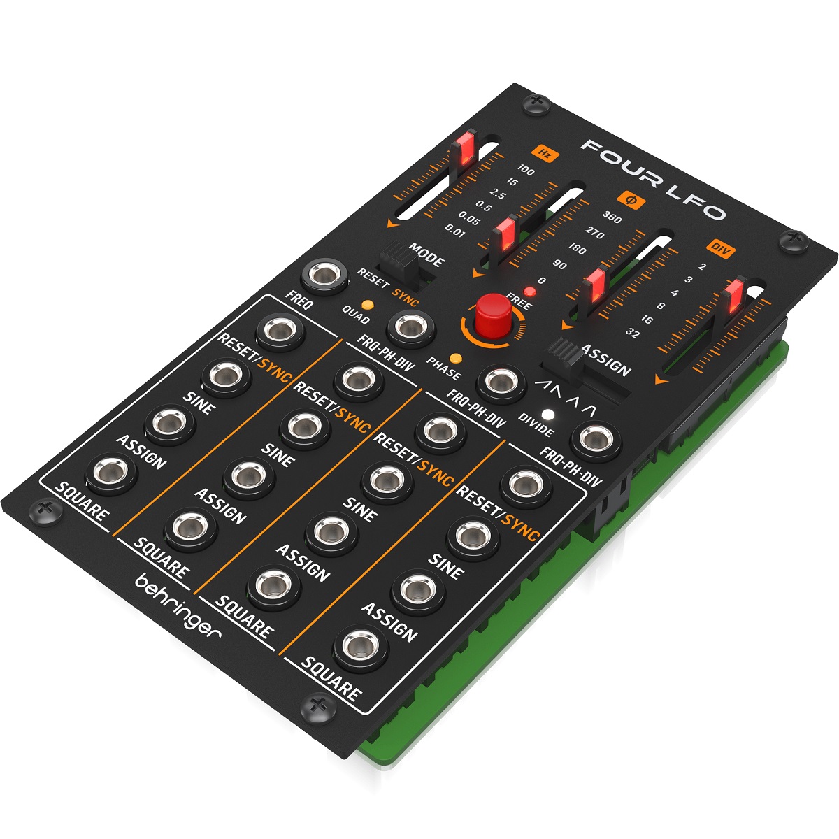 BEHRINGER FOUR LFO MODULO QUAD LFO CON FORME D'ONDA ASSEGNABILI PER EURORACK