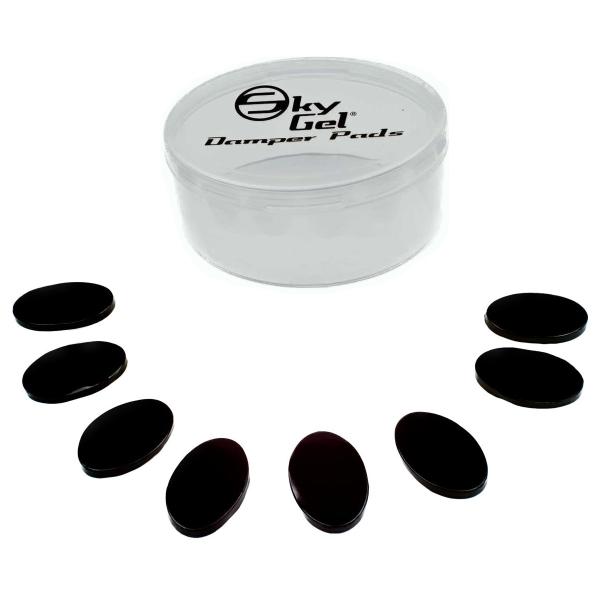 SKY GEL DAMPER PADS ONYX BLACK CONFEZIONE DI 8 SORDINE NERE LAVABILI PER PELLI E PIATTI