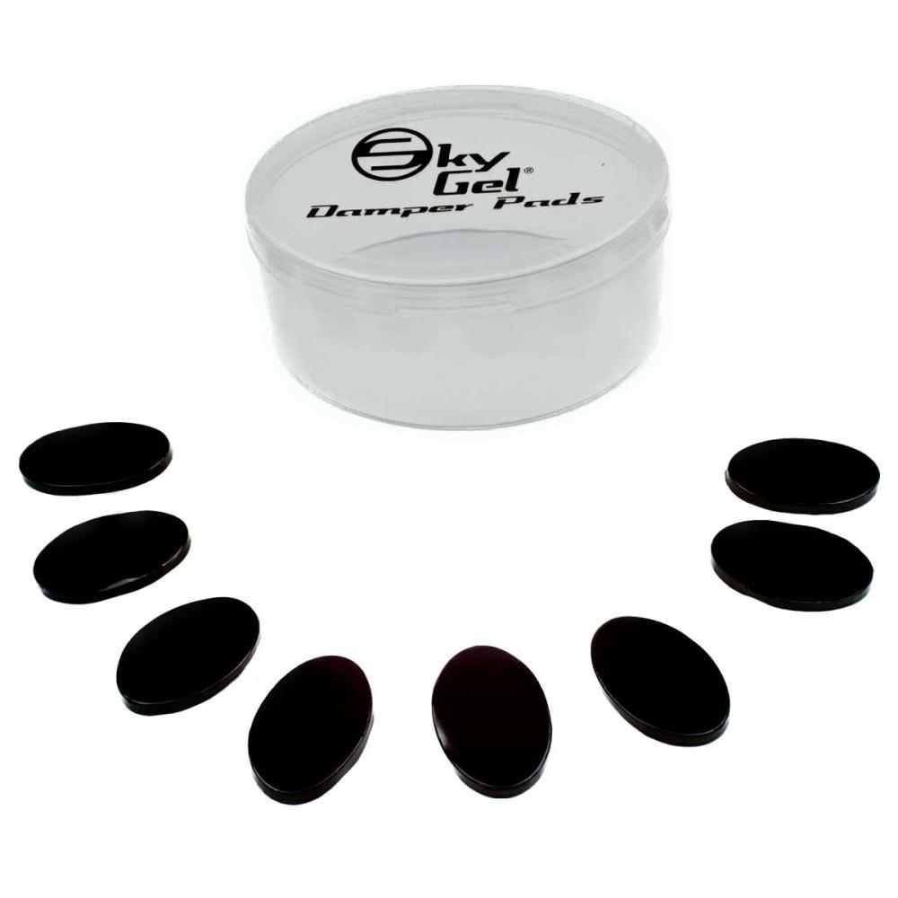 SKY GEL DAMPER PADS ONYX BLACK CONFEZIONE DI 8 SORDINE NERE LAVABILI PER PELLI E PIATTI