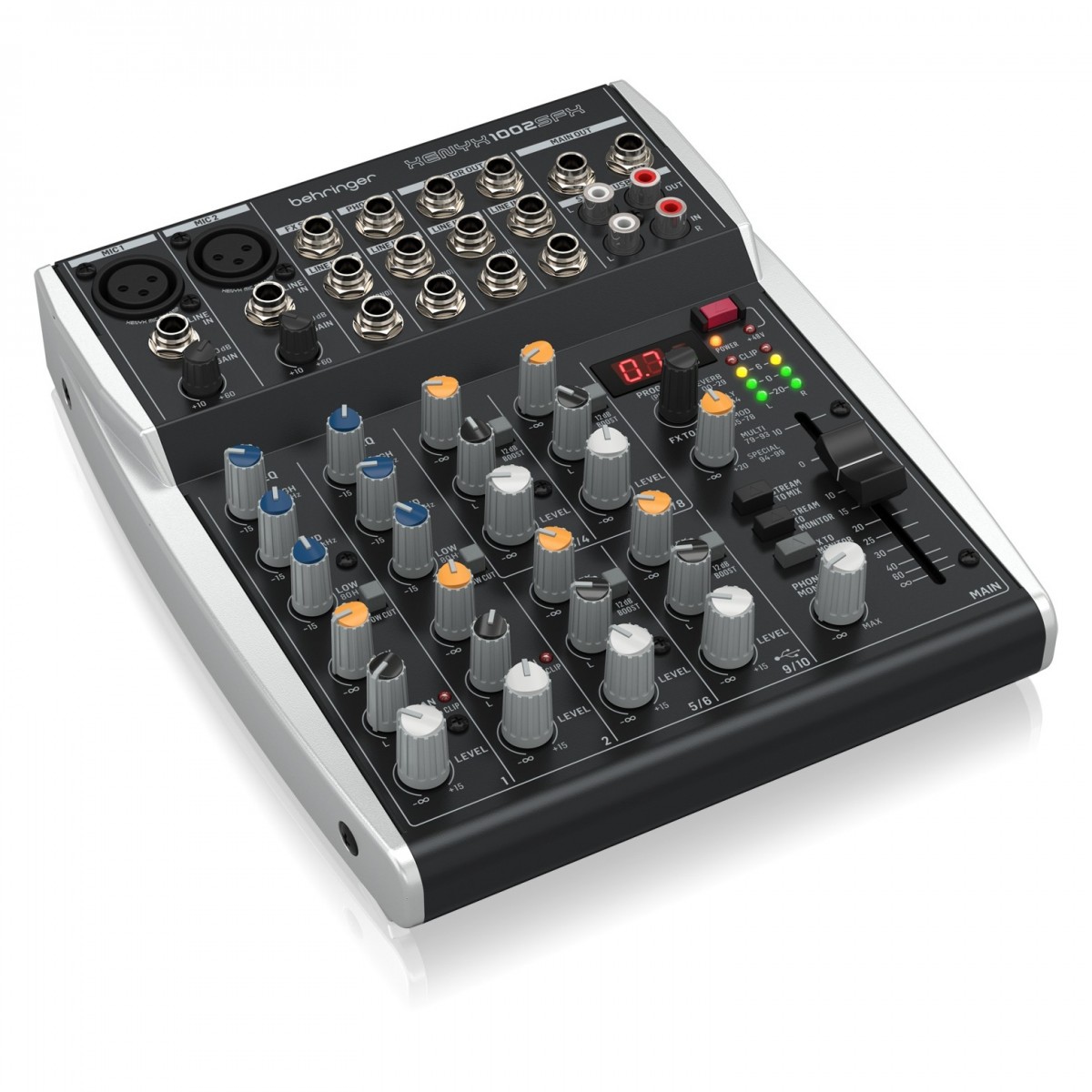 BEHRINGER XENYX 1002SFX MIXER 10 INPUT EFFETTI KLARK TEKNIK INTERFACCIA USB