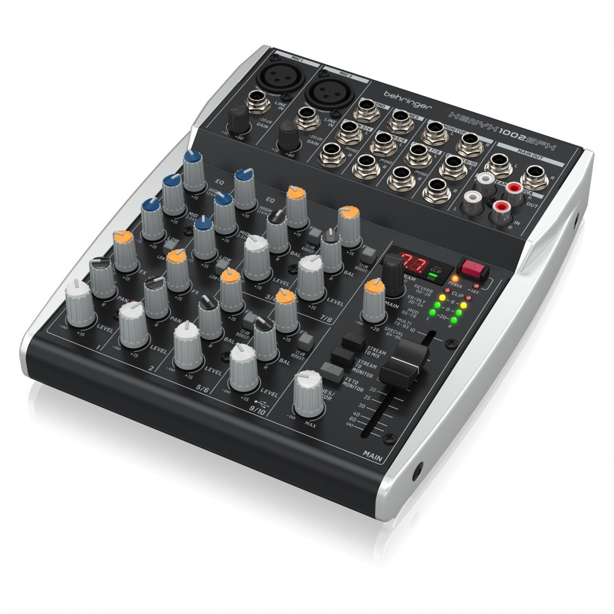 BEHRINGER XENYX 1002SFX MIXER 10 INPUT EFFETTI KLARK TEKNIK INTERFACCIA USB
