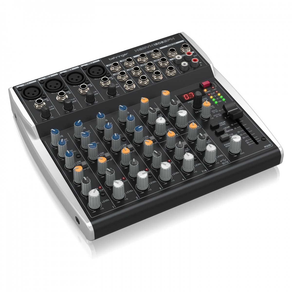 BEHRINGER XENYX 1202SFX MIXER 12 INPUT EFFETTI KLARK TEKNIK INTERFACCIA USB