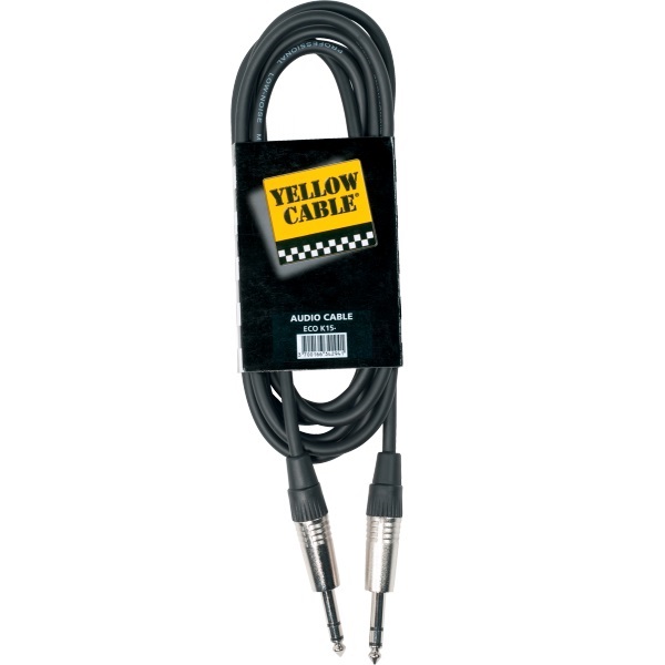 YELLOW CABLE K15-6 CAVO AUDIO JACK STEREO - JACK STEREO SCHERMATO 6 METRI