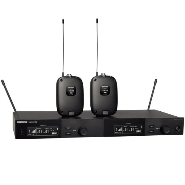 SHURE SLXD14DE J53 SISTEMA WIRELESS DOPPIO PER CHITARRA E BASSO O ARCHETTI CON 2 TRASMETTITORI BODYPACK