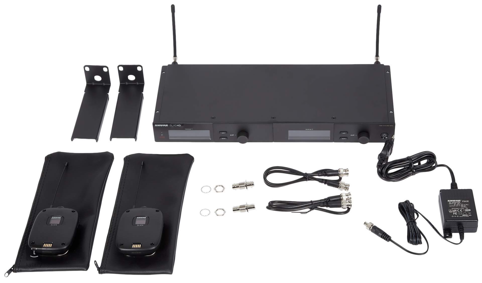 SHURE SLXD14DE J53 SISTEMA WIRELESS DOPPIO PER CHITARRA E BASSO O ARCHETTI CON 2 TRASMETTITORI BODYPACK