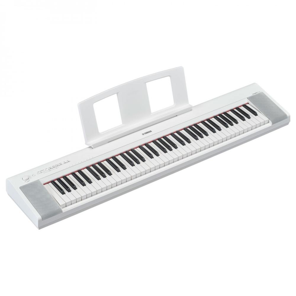 YAMAHA NP35 WHITE PIAGGERO PIANOFORTE DIGITALE PORTATILE 76 TASTI BIANCO