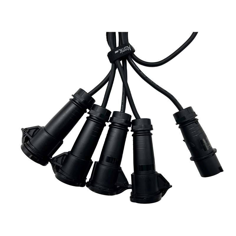 ATOMIC PRO CAVO SPLITTER MOLTIPLICATORE DA SPINA CEE MONOFASE 16A 3P A 4 PRESE