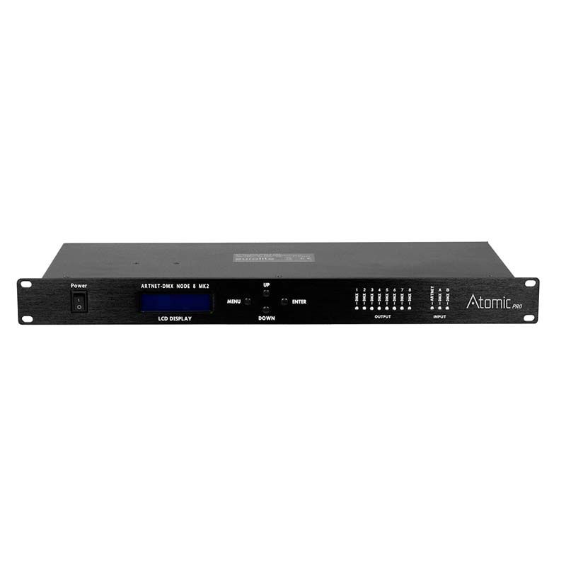 ATOMIC PRO INTERFACCIA ART-NET - DMX NODE 8 CANALI A RACK