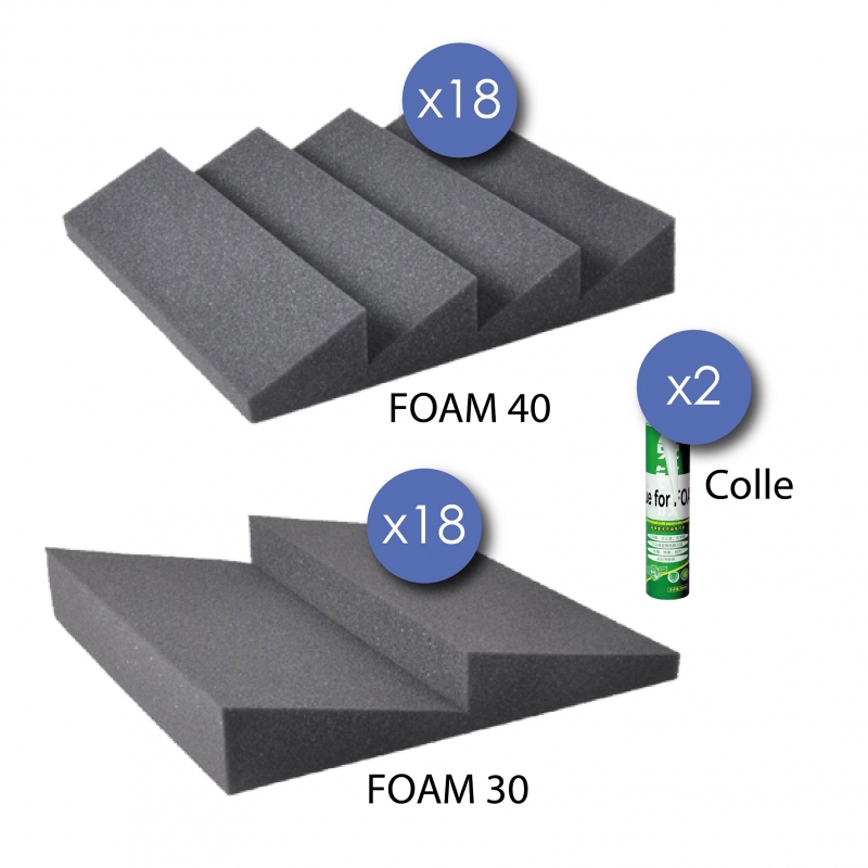 POWER STUDIO STUDIO FOAM KIT 36 PACK COMPOSTO DA 18 FOAM 30 + 18 FOAM 40 + COLLA
