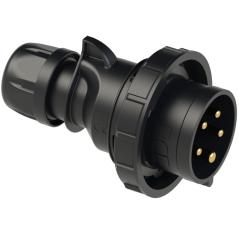PCE -0252-6X SPINA CEE 32A 5P (3P+N+T) 400V IP67 5 POLI MASCHIO SHARK BLACK
