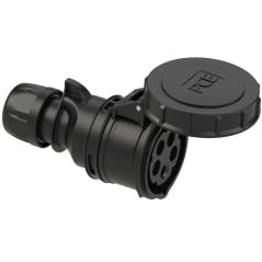 PCE -2252-6X PRESA CEE 32A 5P (3P+N+T) 415V IP67 5 POLI FEMMINA NERA SHARK BLACK