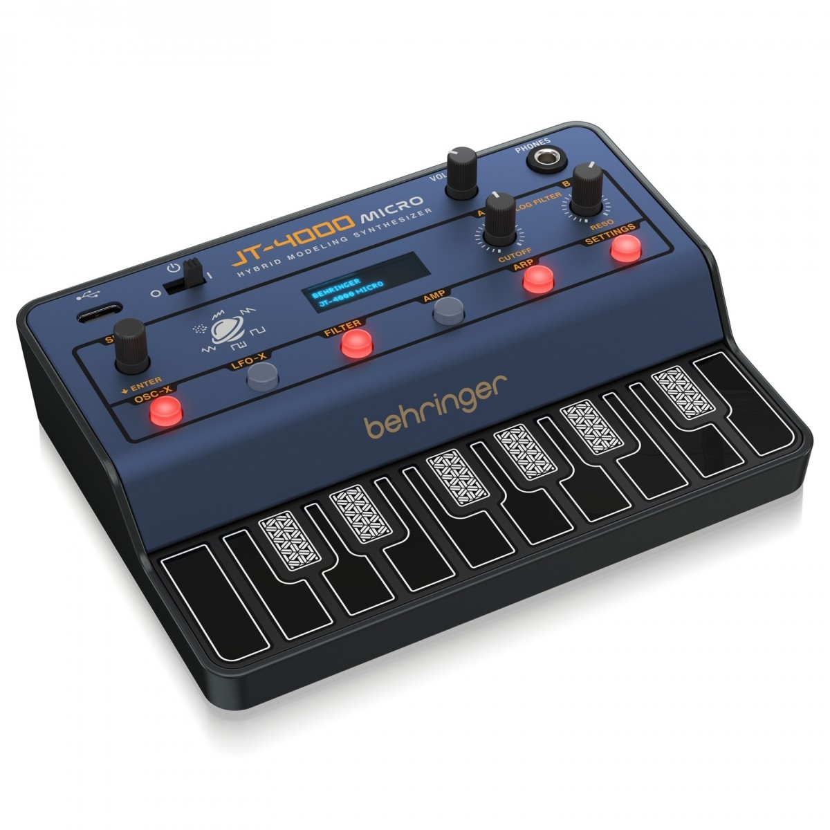 BEHRINGER JT-4000 MICRO SINTETIZZATORE 4 VOCI 2 OSCILLATORI 16 TASTI DINAMICI
