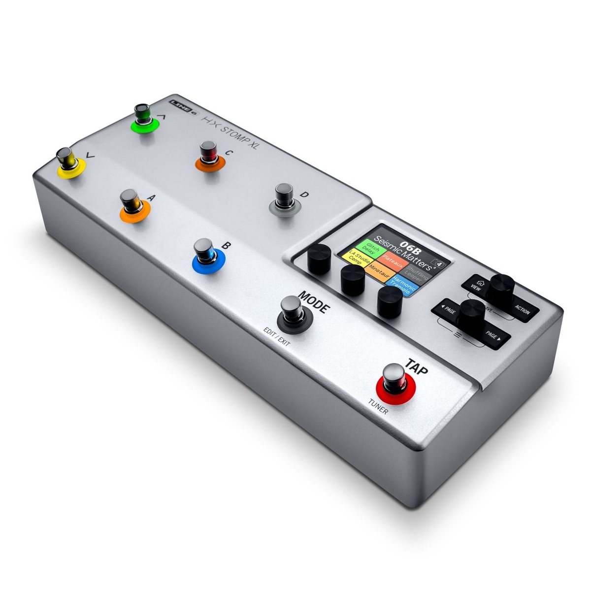 LINE 6 LINE6 HX STOMP XL SILVER PEDALIERA MULTIEFFETO PER CHITARRA 8 INTERRUTTORI SIMULAZIONI AMPLIFICATORI CABINET