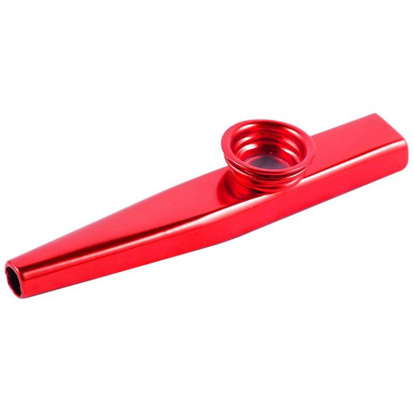 EXTREME KA1M-RD KAZOO PROFESSIONALE IN METALLO COLORE ROSSO CON MEMBRANA INTERCAMBIABILE