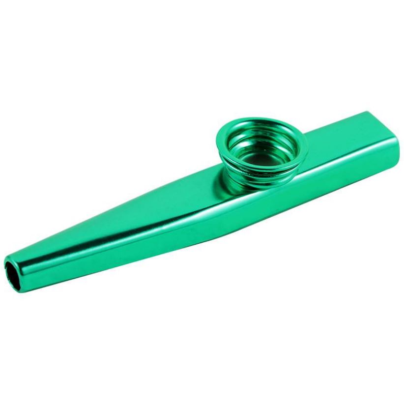 EXTREME KA1M-GR KAZOO PROFESSIONALE IN METALLO COLORE VERDE CON MEMBRANA INTERCAMBIABILE