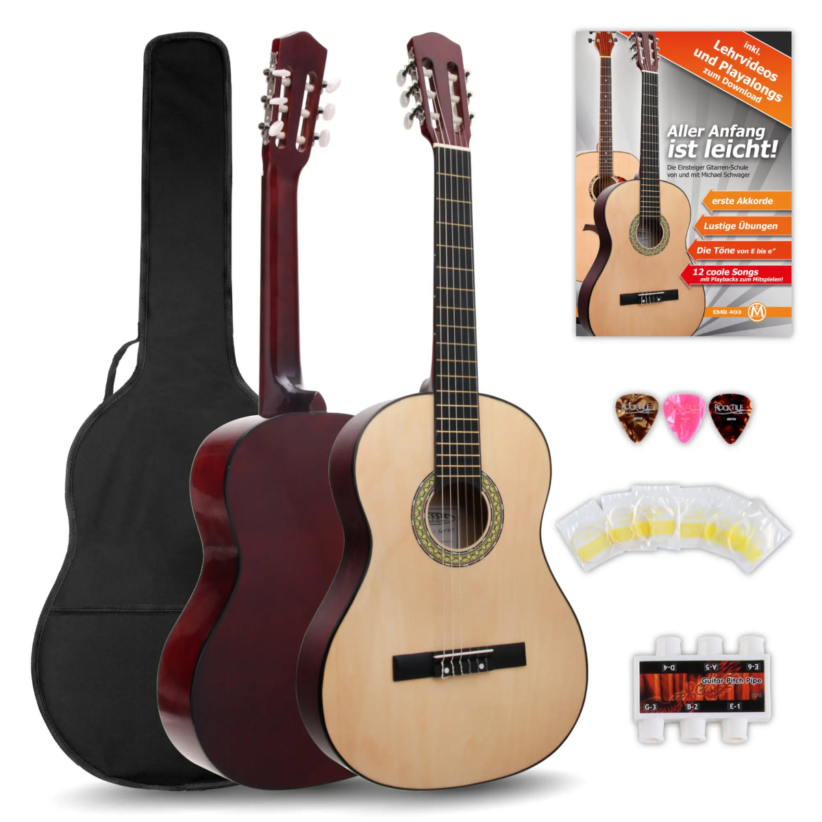 CLASSIC CANTABILE AS-851 KIT CHITARRA CLASSICA 4-4 COLORE NATURAL + ACCESSORI