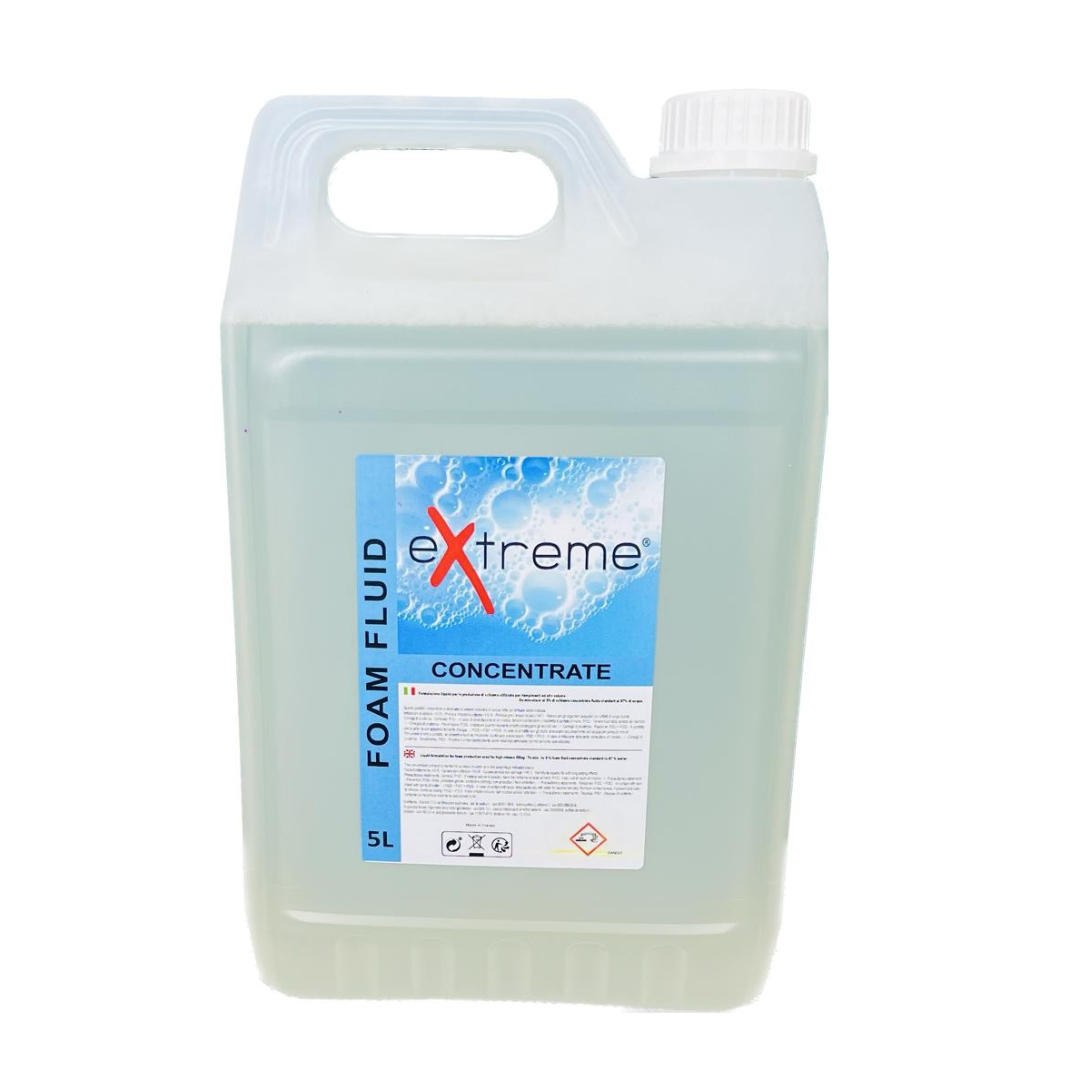 EXTREME FOAM LIQUIDO PER MACCHINA DELLA SCHIUMA CONCENTRATO CERTIFICATO TANICA DA 5 KG MADE IN EUROPE