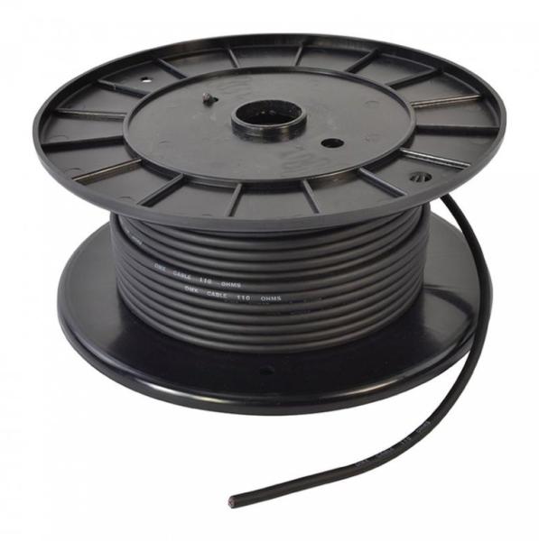 COBRA CWD5C CAVO DMX DA CABLARE 4 POLI + GARZA 110OHM COLORE NERO