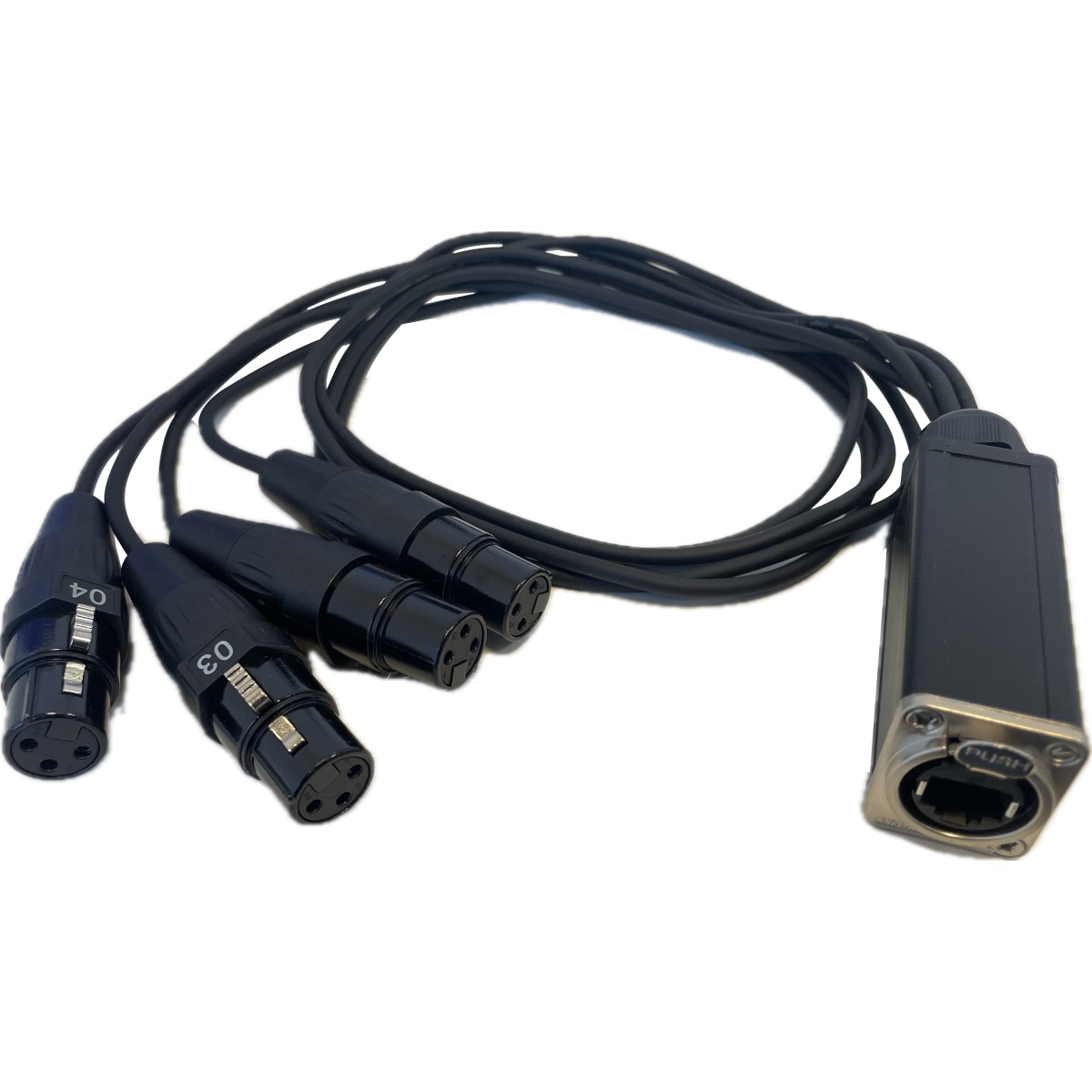 EXTREME RSA60-4F-3FT EXTENDER AUDIO - DMX SU RJ45 CON 4 CONNETTORI XLR FEMMINA FRUSTA DA 90CM