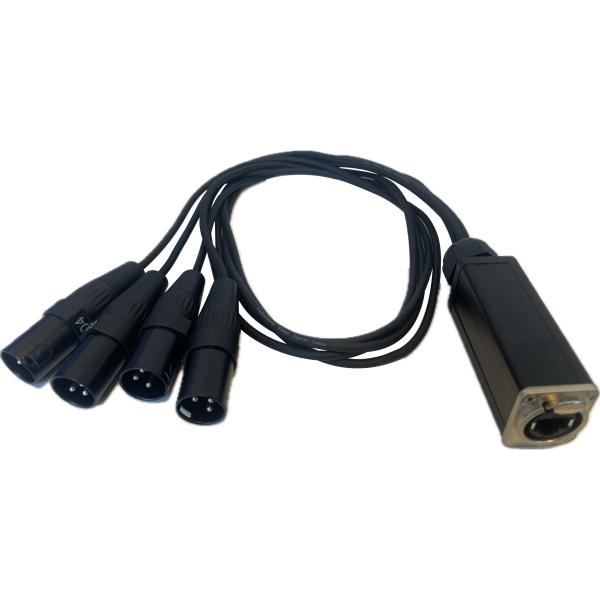 EXTREME RSA60-4M-3FT EXTENDER AUDIO - DMX SU RJ45 CON 4 CONNETTORI XLR MASCIO FRUSTA DA 90CM