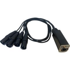EXTREME RSA60-4M-3FT EXTENDER AUDIO - DMX SU RJ45 CON 4 CONNETTORI XLR MASCIO FRUSTA DA 90CM