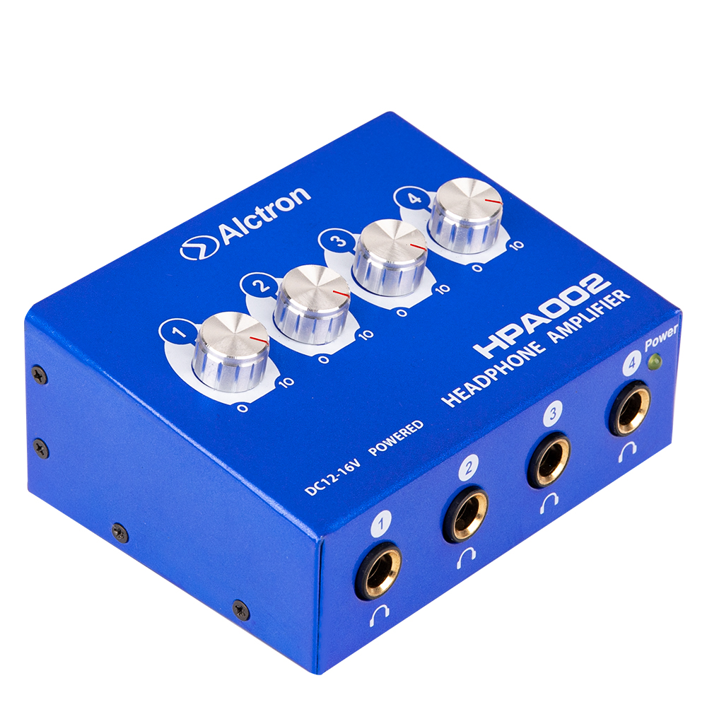 ALCTRON HPA002 PREAMPLIFICATORE CUFFIE 4 CANALI AMPLIFICATORE CUFFIA 4 INGRESSI + ALIMENTATORE