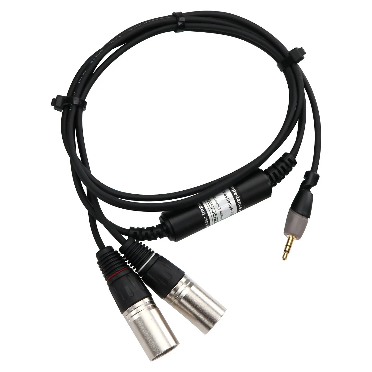 PRONOMIC ANE10-1 5JX CAVO CON ELIMINATORE DI RUMORE DA MINI JACK STEREO 3 5MM A 2 X XLR MASCHI