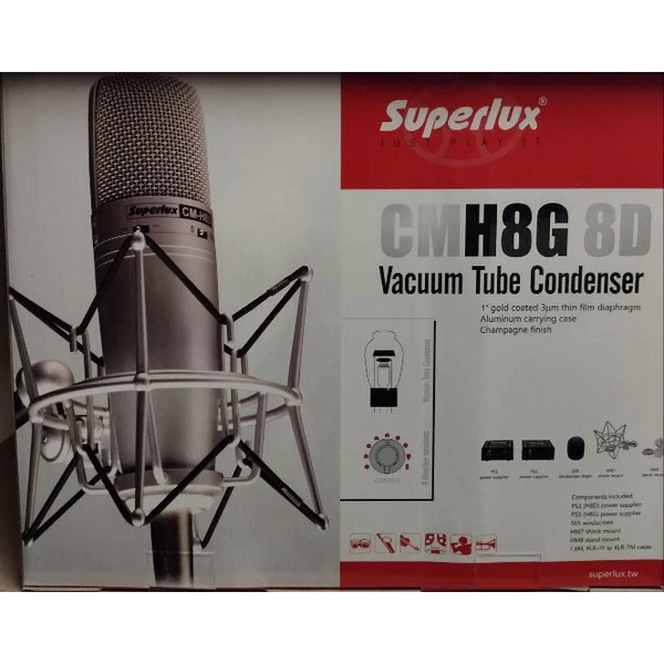 SUPERLUX CHM8G MICROFONO DA STUDIO VALVOLARE CON DOPPIO DIAGRAMMA POLARE