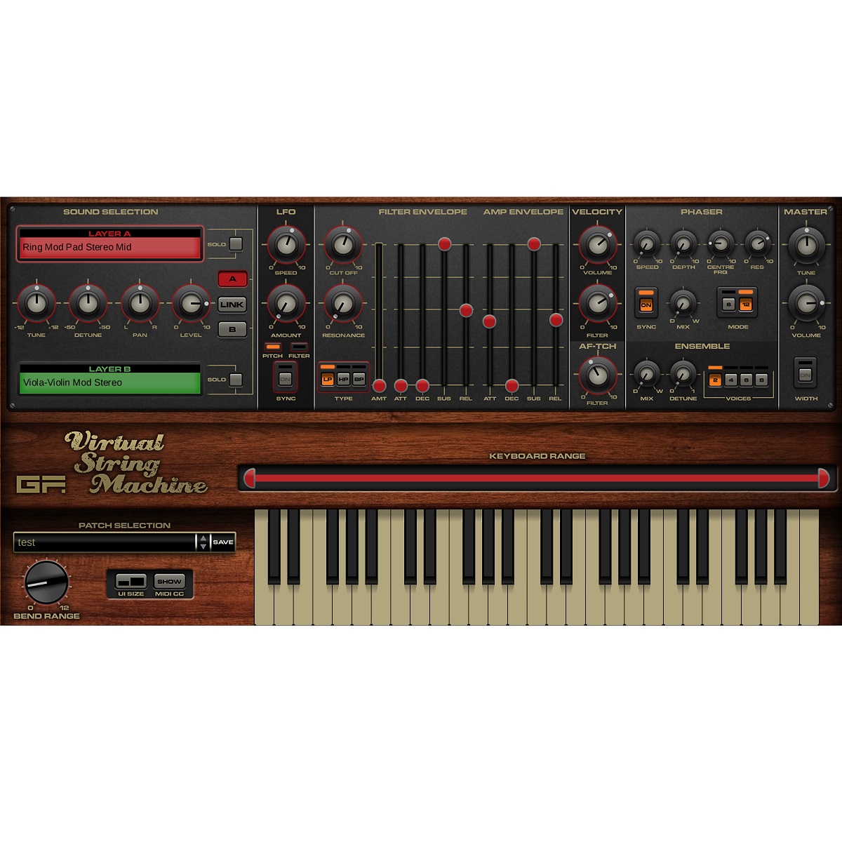 GFORCE VSM VIRTUAL STRING MACHINE VIRTUAL SYNTHESIZER ( VERSIONE DOWNLOAD )