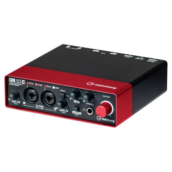 STEINBERG UR22C RED INTERFACCIA AUDIO USB 3 0 MIDI 2 CANALI CON D-PRE 24BIT 192Khz COLORE ROSSO