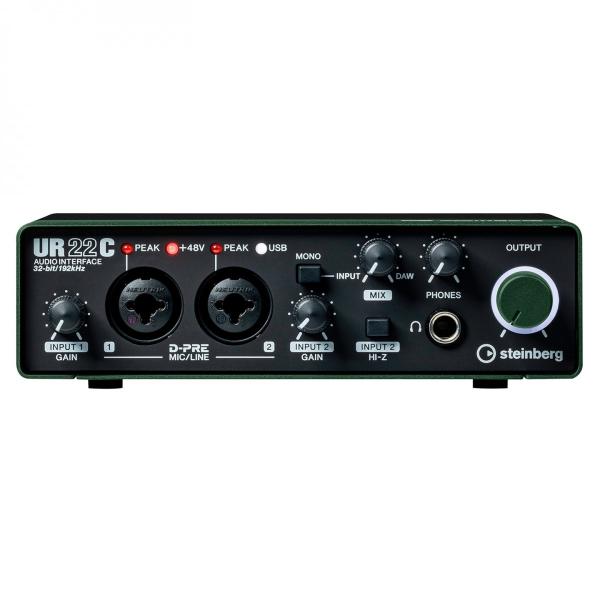 STEINBERG UR22C GREEN INTERFACCIA AUDIO USB 3 0 MIDI 2 CANALI CON D-PRE 24BIT 192Khz COLORE VERDE