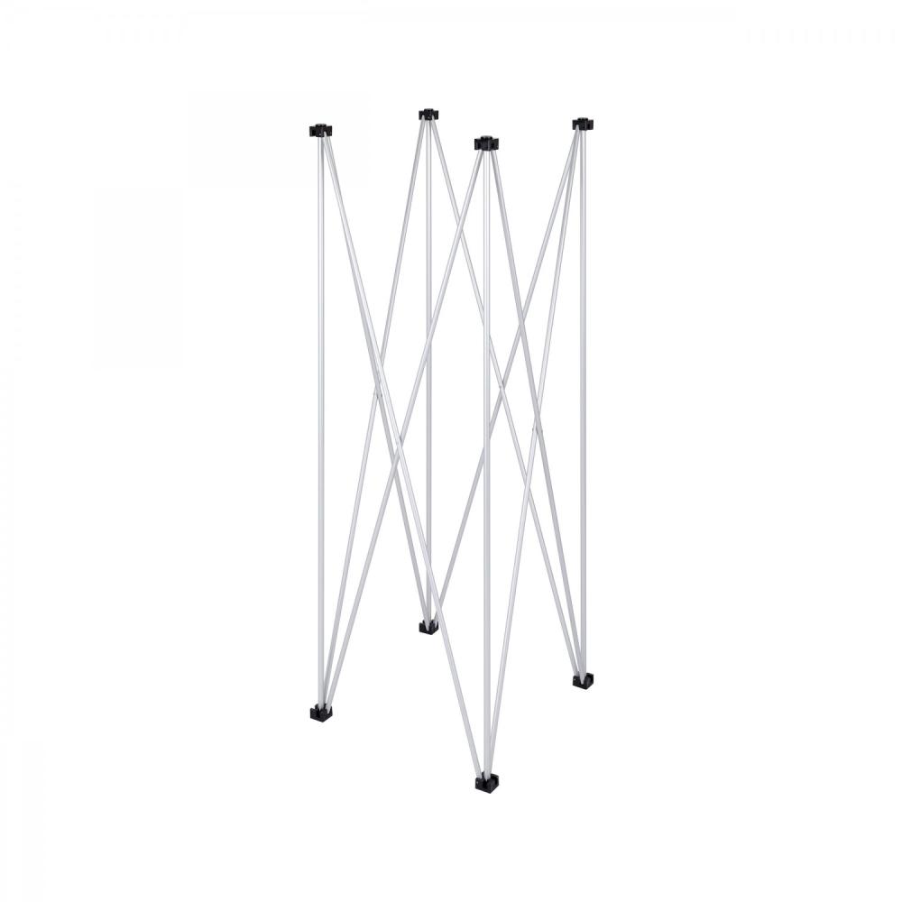 EXTREME STRUTTURA A RAGNO 50 X 50 CM IN ACCIAIO ANODIZZATO 4 PUNTI DI APPOGGIO ALTEZZA 160 CM