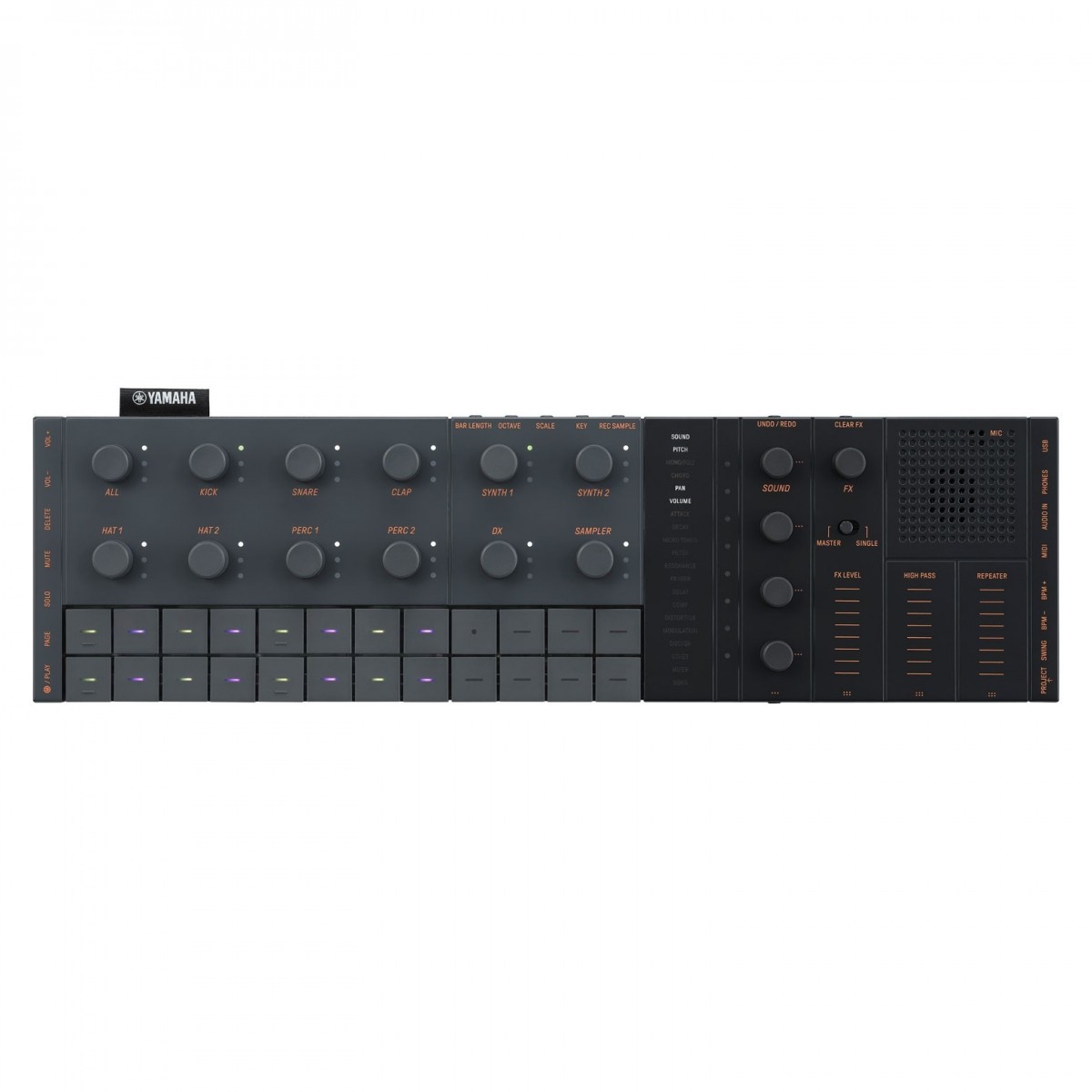 YAMAHA SEQTRAK BLACK STUDIO DI PRODUZIONE MUSICALE PORTATILE NERO
