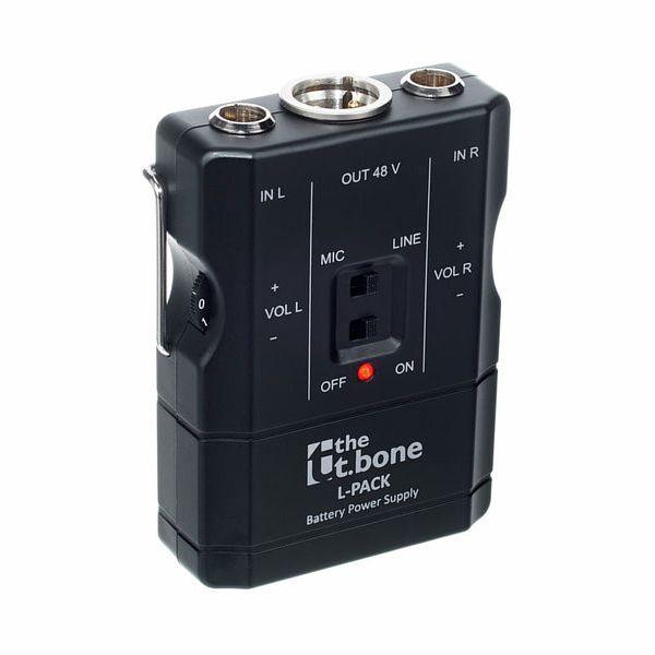 THE T BONE L-PACK ALIMENTATORE PHANTOM 9 VOLT A BATTERIA PER 2 MICROFONI TQG MINI XLR 3 POLI