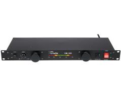 THE T RACKS VM-100 VOLTAGE METER DISTRIBUTORE DI CORRENTE 8 USCITE VDE CON 2 LAMPADE ESTRAIBILI DIMMERABILI