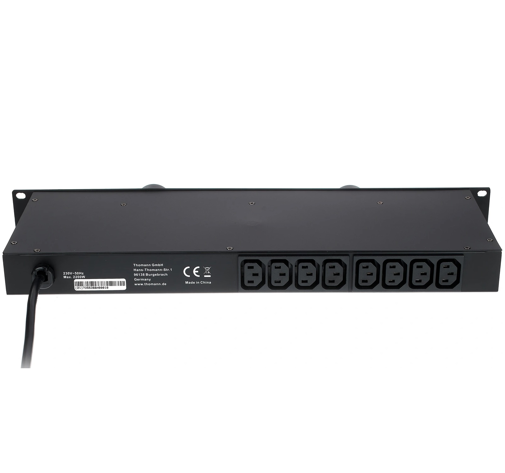 THE T RACKS VM-100 VOLTAGE METER DISTRIBUTORE DI CORRENTE 8 USCITE VDE CON 2 LAMPADE ESTRAIBILI DIMMERABILI