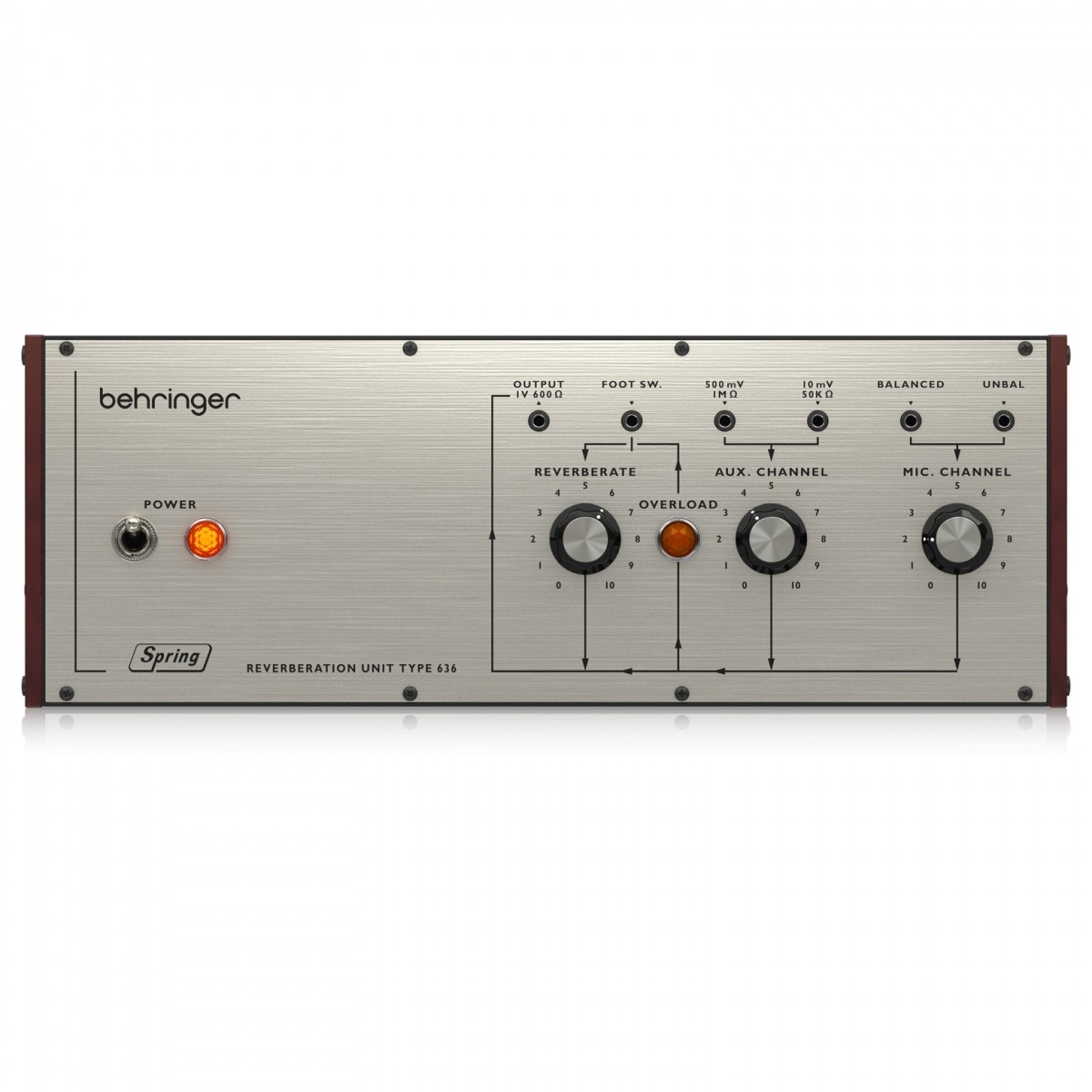 BEHRINGER SPRING REVERBERATION 646 RIVERBERO A MOLLE CON CIRCUITO DI OVERLOAD IN FORMATO EURORACK