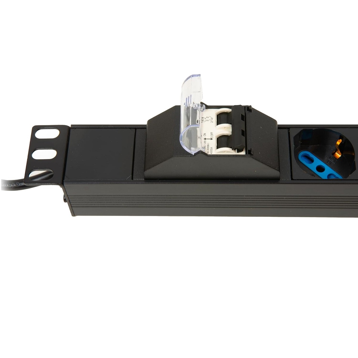 LINK MULTIPRESA ALIMENTAZIONE RACK 19" 6 PRESE UNIVERSALI TRIPOLARI-SCHUKO MAGNETOTERMICA