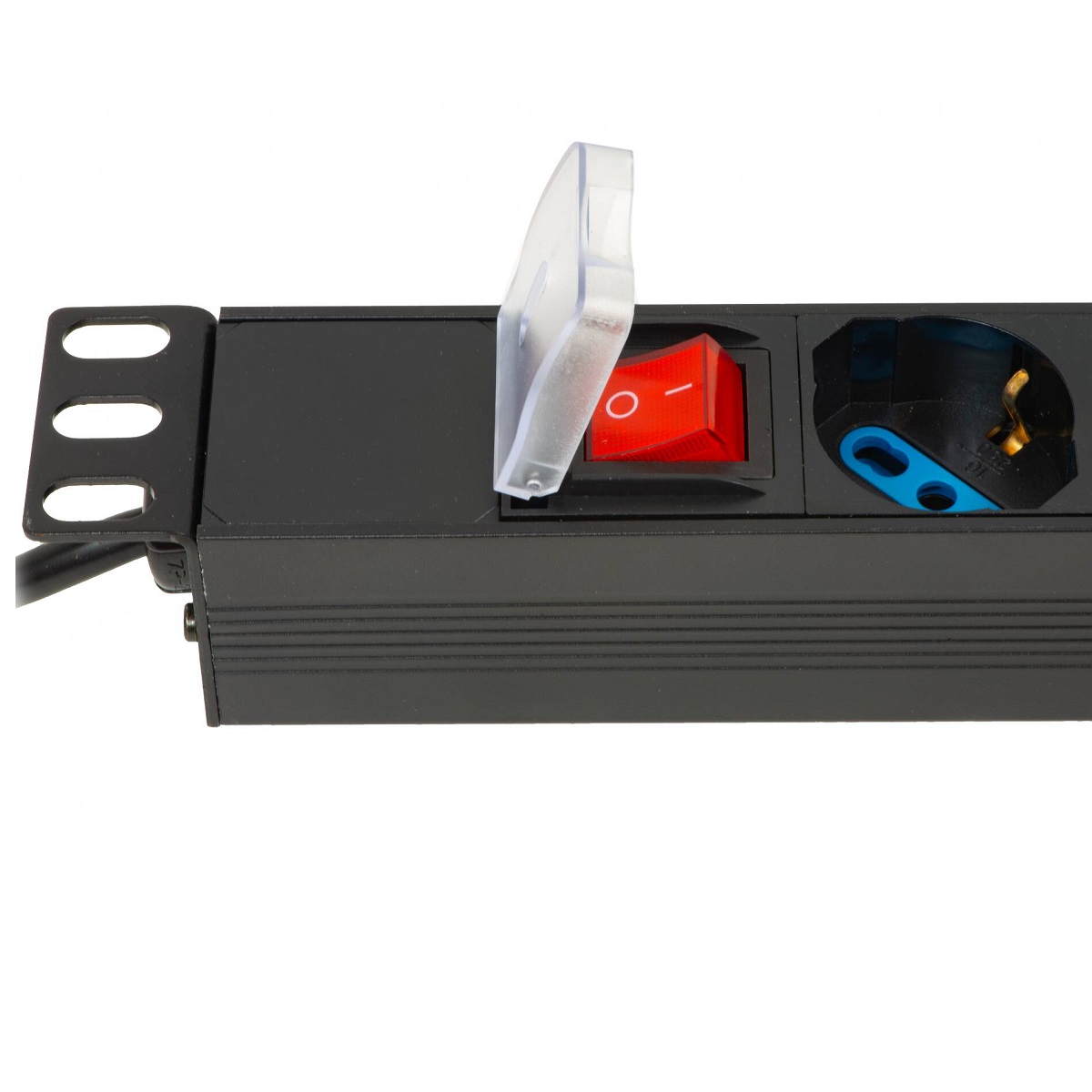 LINK MULTIPRESA ALIMENTAZIONE RACK 19" 8 PRESE UNIVERSALI UNEL TRIPOLARI-SCHUKO CON INTERRUTTORE