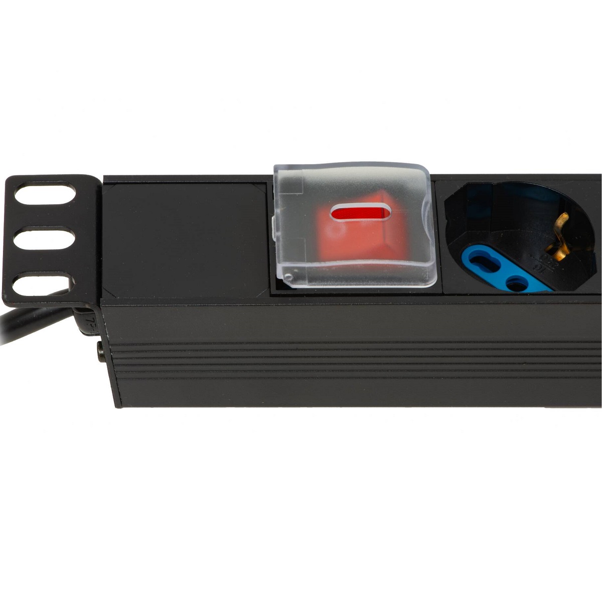 LINK MULTIPRESA ALIMENTAZIONE RACK 19" 8 PRESE UNIVERSALI UNEL TRIPOLARI-SCHUKO CON INTERRUTTORE
