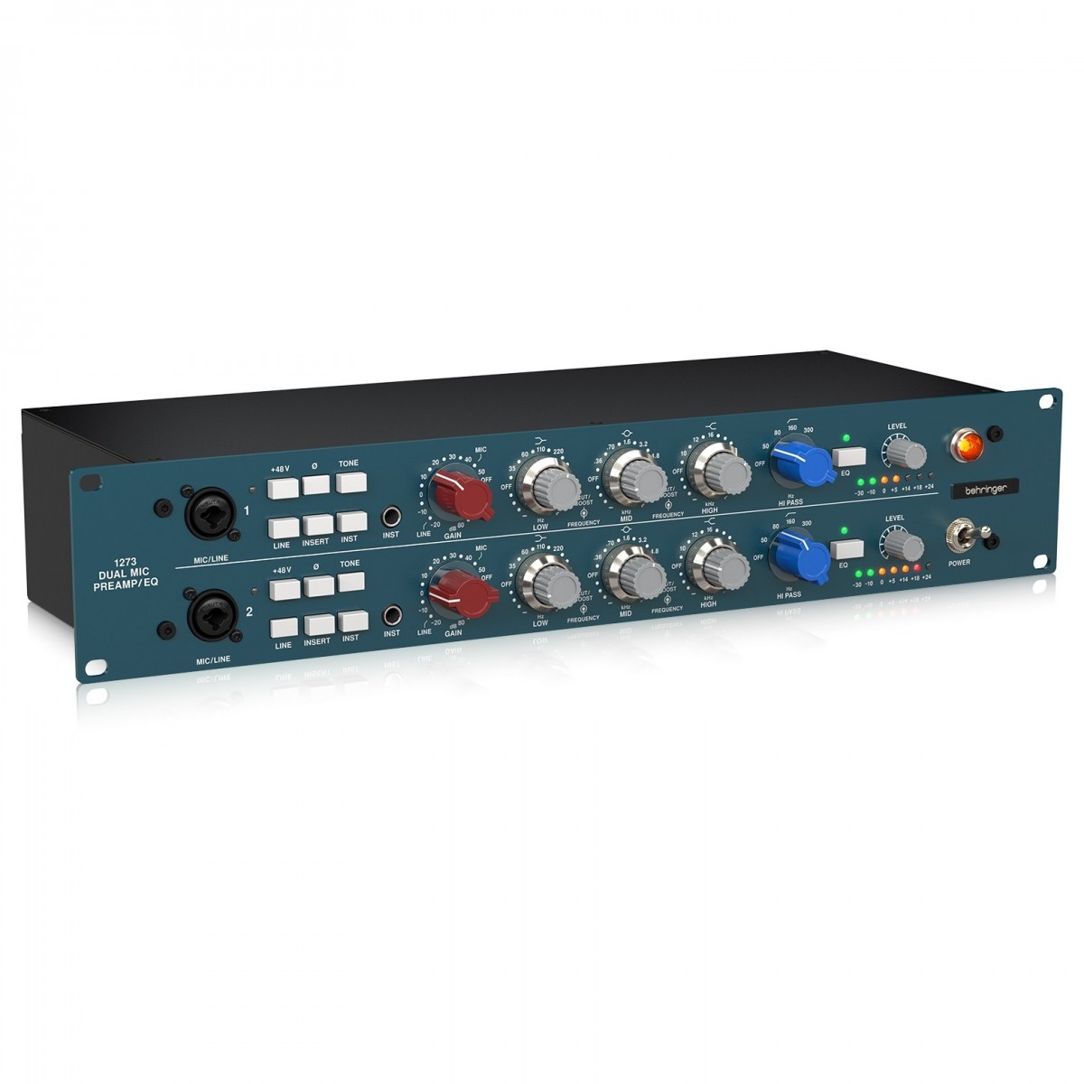 BEHRINGER 1273 PREAMPLIFICATORE EQUALIZZATORE MICROFONICO VINTAGE STEREO TRASFORMATORI MIDAS