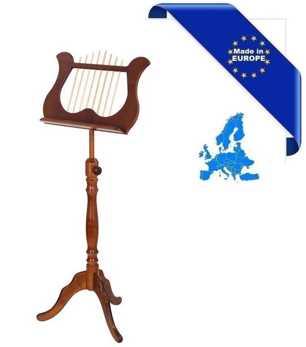 HORA LEGGIO LEGNO TAVOLA LIRA MADE IN EUROPE CORPO BARRA E CHIUSURE IN ACERO REGOLABILE ALTEZZA E INCLINAZIONE FINITURA NOCE