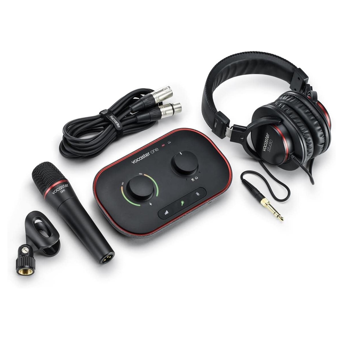 FOCUSRITE VOCASTER ONE STUDIO BUNDLE INTERFACCIA AUDIO + MICROFONO DM1 + CUFFIA HP60V