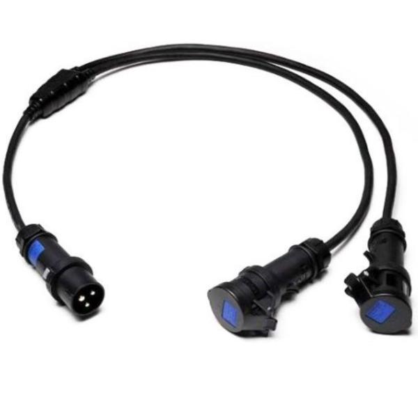 ATOMIC SPLITTER CEE CAVO 3G2,5MMQ SDOPPIO DA SPINA 16A 3 POLI 2P+T A 2 PRESE 16A