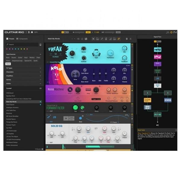 NATIVE INSTRUMENTS GUITAR RIG 7 PRO SOFTWARE MODELLAZIONE AMPLIFICATORI EFFETTI CHITARRA-BASSO