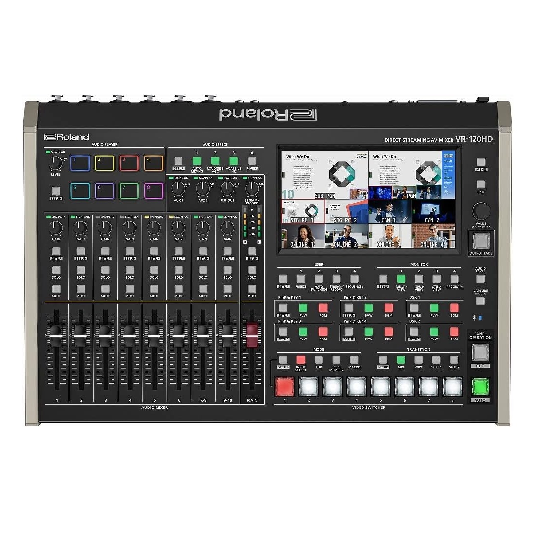 ROLAND VR-120HD MIXER AUDIO VIDEO SWITCHER STREAMING DIRETTO 12 CANALI